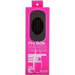 Conair, The Knot Dr, Pro Brite Wet & Dry Detangler, Pink, 1 Brush