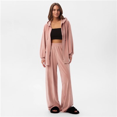 Костюм женский (толстовка, брюки) KAFTAN Plushy, размер 40-42, розовый