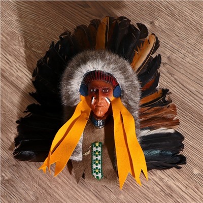 Маска «Индеец Ахига», 15×6×20 см, МИКС