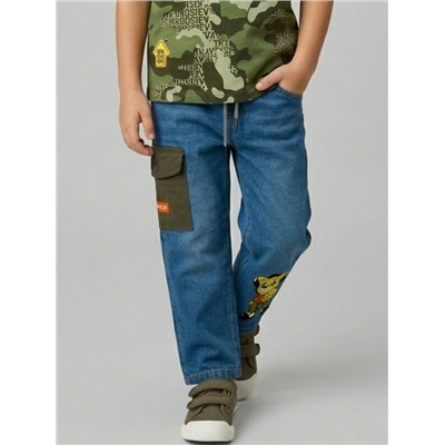 Брюки текстильные джинсовые для мальчиков