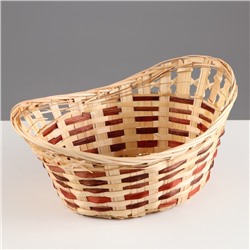 Корзина плетёная «Ладья», без ручки, 28×22×12.5 см, бамбук