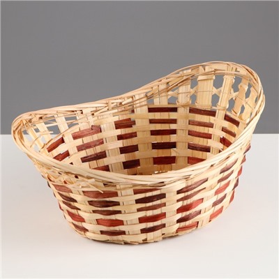 Корзина плетёная «Ладья», без ручки, 28×22×12.5 см, бамбук