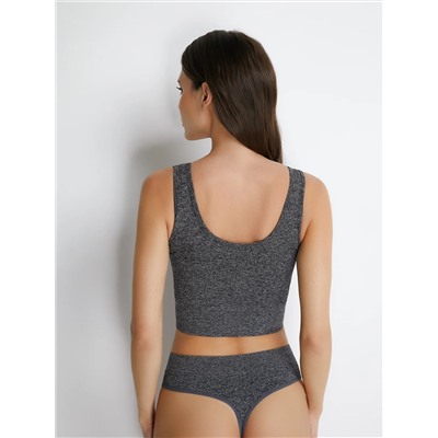 Omsa Топ БOmD_S Melange Wafle 1242-02SS Майка "Toп" женская (топ удлиненный на широких бретелях), PA