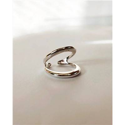 Кольцо с белым серебрением