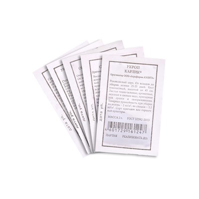 Набор семян Укроп на зелень и на зонтики, 6 шт., «Мой выбор»