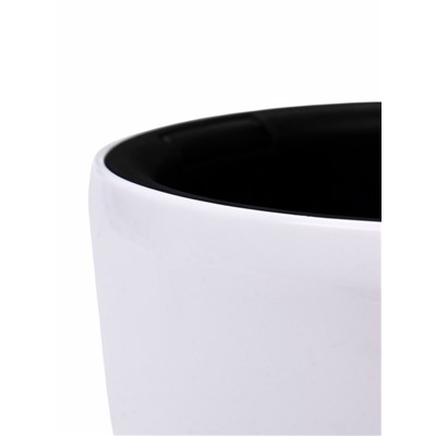 Кашпо для цветов «Анфа», 1.8 л, d=15 см, h=13.5 см, пластиковое, с автополивом, со вставкой, белое