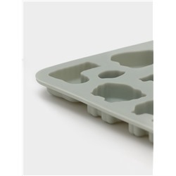 Форма для мармелада Доляна «Ферма», силикон, 23×12.5×1 см, 53 ячейки, серая