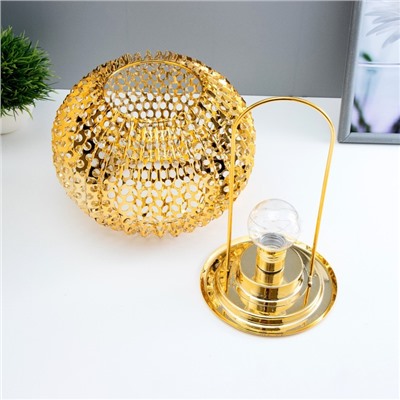 Ночник «Деки» LED от батареек 2хААА золото 19×19×17 см RISALUX