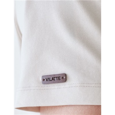 Футболка поло с плетеным воротником на пуговицах из эластичного хлопка