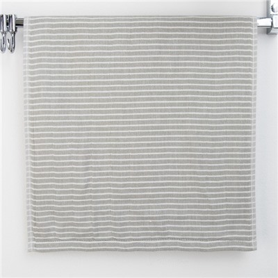 Полотенце двухстороннее "Этель" Амалия серый 70х140 см, 380 г/м2, 100% хлопок