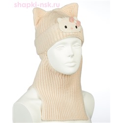 01-45-H Балаклава-шлем для девочки флис (50-52)