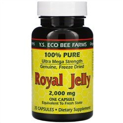 Y.S. Eco Bee Farms, Маточное желе, 2000 мг, 35 капсул