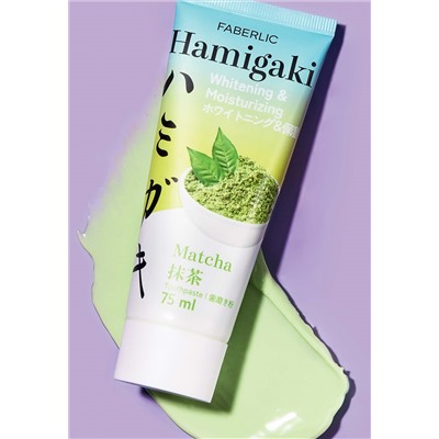 Зубная паста «Отбеливание и увлажнение» Матча Hamigaki без фтора