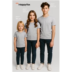 Детская однотонная футболка Happyfox