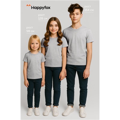 Детская однотонная футболка Happyfox