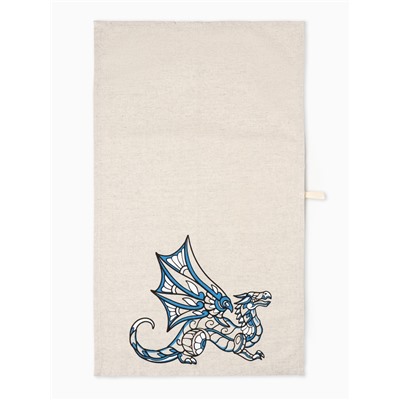 Набор новогодний кухонный: полотенце 35×60, прихватка 18×18, лён 50%, хлопок 50%, 160 г/м²