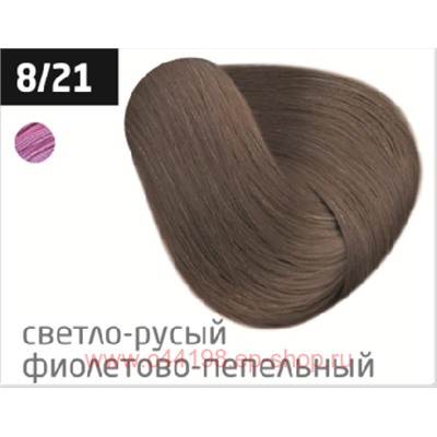 OLLIN PERFORMANCE  8/21 светло-русый фиолетово-пепельный 60мл Перманентная крем-краска для волос