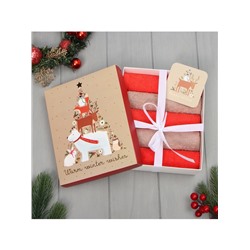 Набор махровых полотенец «Этель. Звериная ёлка», 30×30 см - 5 шт., хлопок 100%