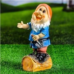 Садовая фигура "Гномик с лопатой" малый 15х12х30см