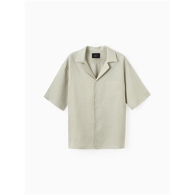 Рубашка мужская с коротким рукавом MIST, размер 54, бледно-зелёная