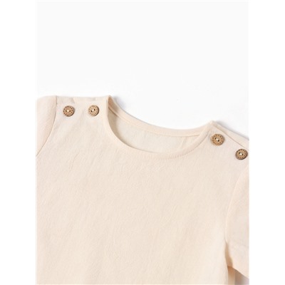 Футболка детская MINAKU, рост 86-92 см, бежевая