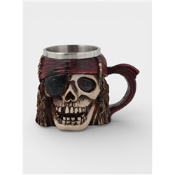 Кружка «Пират», 400 мл, нержавеющая сталь, коричневая