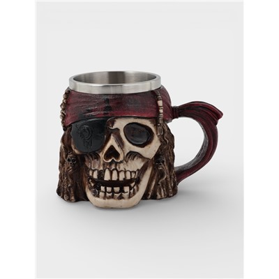 Кружка «Пират», 400 мл, нержавеющая сталь, коричневая