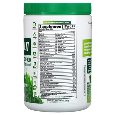 Greens Plus, Усовершенствованный суперпродукт, порошок из сырых овощей и зелени , 9.4 унций (276 г)
