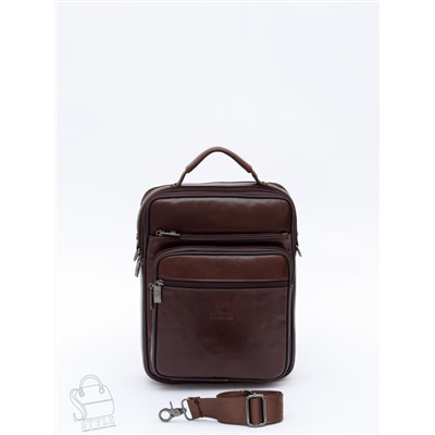 Сумка мужская кожаная 7905-4 brown Fuzhinino в Новосибирске