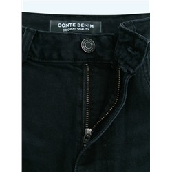 Актуальная коллекция CONTE CON-800 Чёрные джинсы wide leg с дополнительной петлёй для кастомизаций