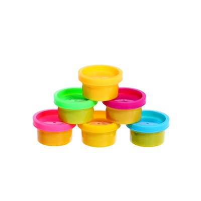 Набор для игры с мягким пластилином «Диномир», 6 баночек с массой для лепки, 5 форм