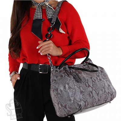 Сумка женская кожаная 8057-8-41 gray purple Polina&Eiterou/30