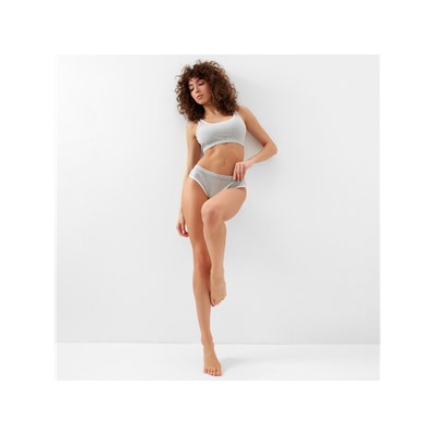 Комплект нижнего белья женский (топ, трусы) Collorista, серый, размер 42-44