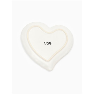 Тарелка плоская «Любовь», 19×18 см, керамика