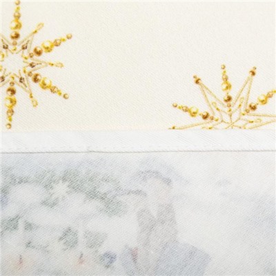 Скатерть новогодняя «Этель» Christmas time, d=220 см ±3 см с ГМВО, 100% хлопок, саржа 190 г/м²