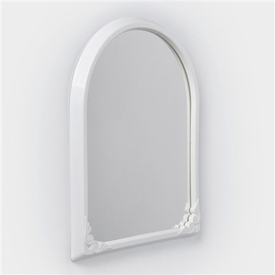 УЦЕНКА Зеркало, 49.5×39 см, полукруглое, белое