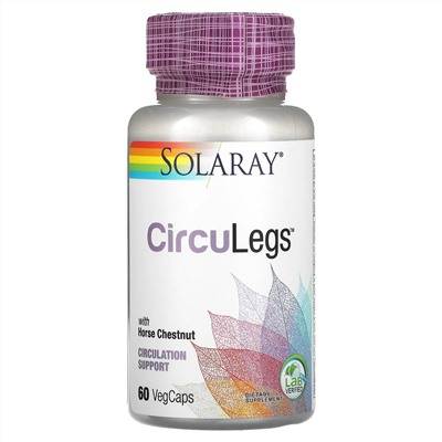 Solaray, CircuLegs with Horse Chestnut, 60 VegCaps