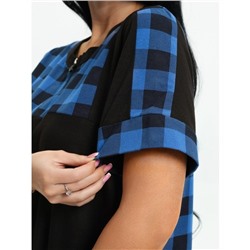 Халат Валерия (Синяя клетка)