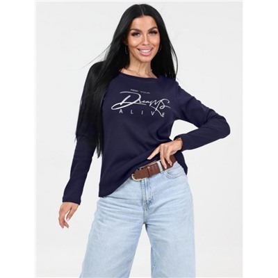 Лонгслив "Флоп" (Темно-синий)