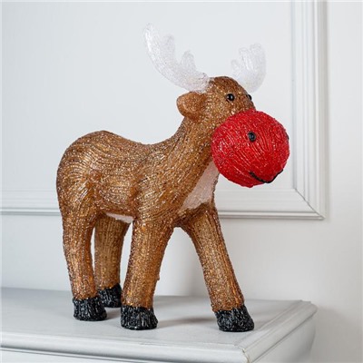 Светодиодная фигура «Мультяшный олень» 44×40×23 см, акрил, 50 LED, 220 В, свечение белое