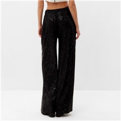 Брюки женские из пайеток MIST Celebration, размер 44, чёрные