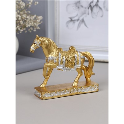 Статуэтка Лошадь 12 см / 9109 /уп 72/золото