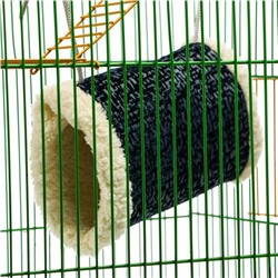 Подвесной меховой туннель для грызунов, 19×12×13 см, синий