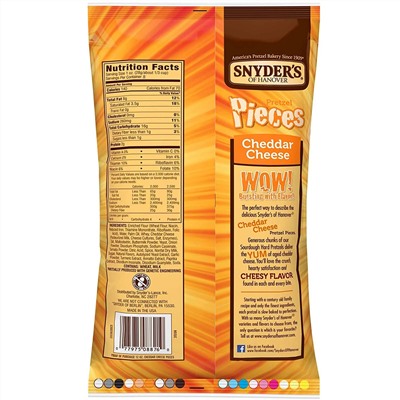 Snyder's, крендельки, сыр чеддер, 226,8 г (8 унций)