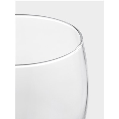 Бокалы для вина Luminarc Domino, 350 мл, набор 6 шт., стекло, прозрачные, чёрная ножка