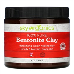 Sky Organics, Indian Healing Clay, 100% Pure and Natural Grade A, 16 oz (454 g)
