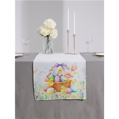 Дорожка на стол Этель «Пасхальный цветок», 50×150 см, 100% хлопок, рогожка 160 г/м²