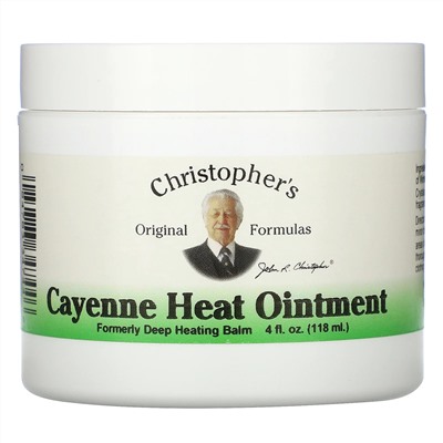 Christopher's Original Formulas, Мазь тепло каенского перца 4 жидких унции (118 мл)