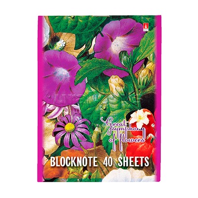 Блокнот А5 40 л. "Цветы NEW" 3 вида