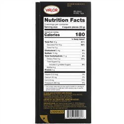 Valor, 0% Sugar Added, Dark Chocolate, 85% Cacao, 3.5 oz (100 g)